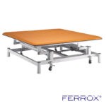 Table de massage électrique bobath pour kiné de couleur jaune de marque Ferrox