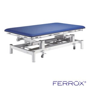 Table de massage électrique bobath pour kiné de couleur bleu de marque Ferrox