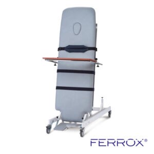 Table de verticalisation électrique pour kiné de couleur bleu de marque Ferrox