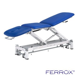 Table de massage électrique trois plans pour kiné de couleur bleu de marque Ferrox