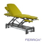 Table de massage électrique cinq plans pour kiné de couleur vert de marque Ferrox