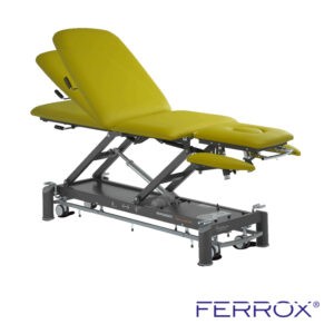 Table de massage électrique cinq plans pour kiné de couleur vert de marque Ferrox