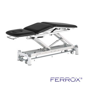 Table de massage électrique trois plans pour kiné de couleur noir de marque Ferrox