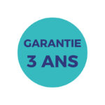 Label garantie 3 ans de couleur bleue