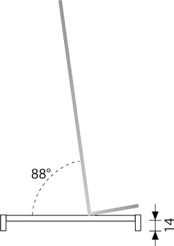Inclination de la table