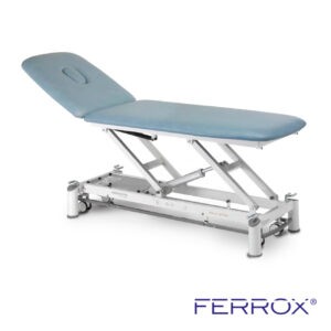 Table de massage électrique deux plans pour kiné de couleur bleu de marque Ferrox