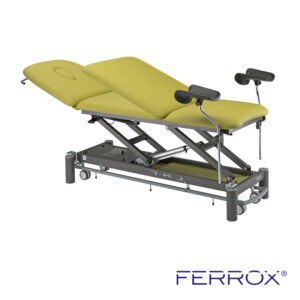 Table de massage électrique trois plans pour kiné de couleur vert de marque Ferrox