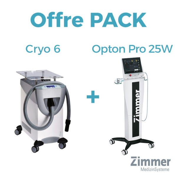 2 équipements de pointe pour les kinés : Cryo 6 et Opton Pro 25W de marque Zimmer